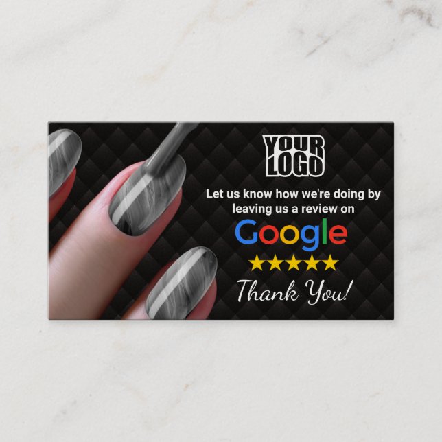 Plantilla de la tarjeta de revisión de Google de N (Anverso)
