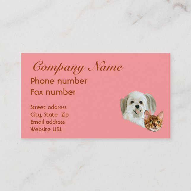 Plantilla de la tarjeta de visita (Anverso)