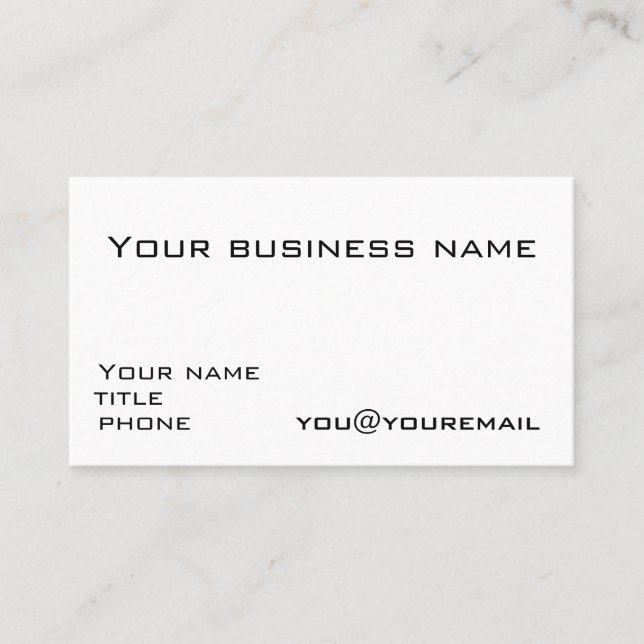 Plantilla de la tarjeta de visita con los iconos (Anverso)