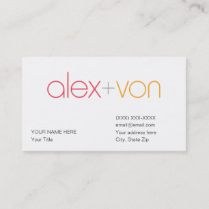 plantilla de la tarjeta de visita de Alex von (con