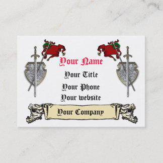 plantilla de la tarjeta de visita de la espada,