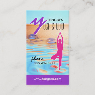 Plantilla de la tarjeta de visita de la yoga