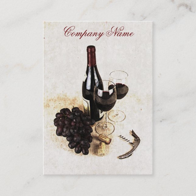 Plantilla de la tarjeta de visita de las botellas (Anverso)