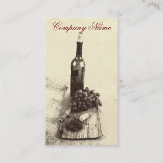 Plantilla de la tarjeta de visita de las botellas