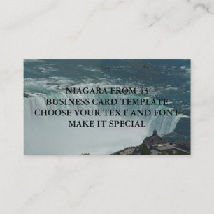 PLANTILLA DE LA TARJETA DE VISITA DE NIAGARA FALLS