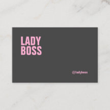Plantilla de la tarjeta de visita de señora Boss