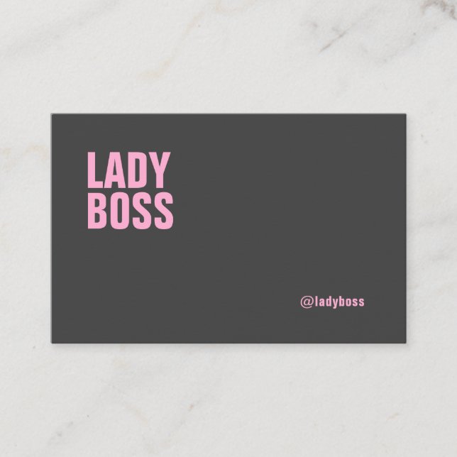 Plantilla de la tarjeta de visita de señora Boss (Anverso)