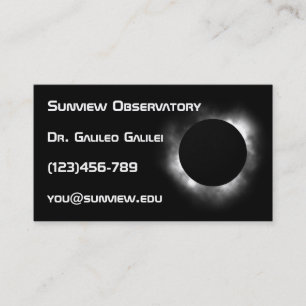 Plantilla de la tarjeta de visita del astrónomo