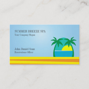 Plantilla de la tarjeta de visita del balneario