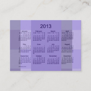 Plantilla de la tarjeta de visita del calendario
