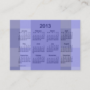 Plantilla de la tarjeta de visita del calendario