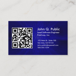 Plantilla de la tarjeta de visita del código de QR