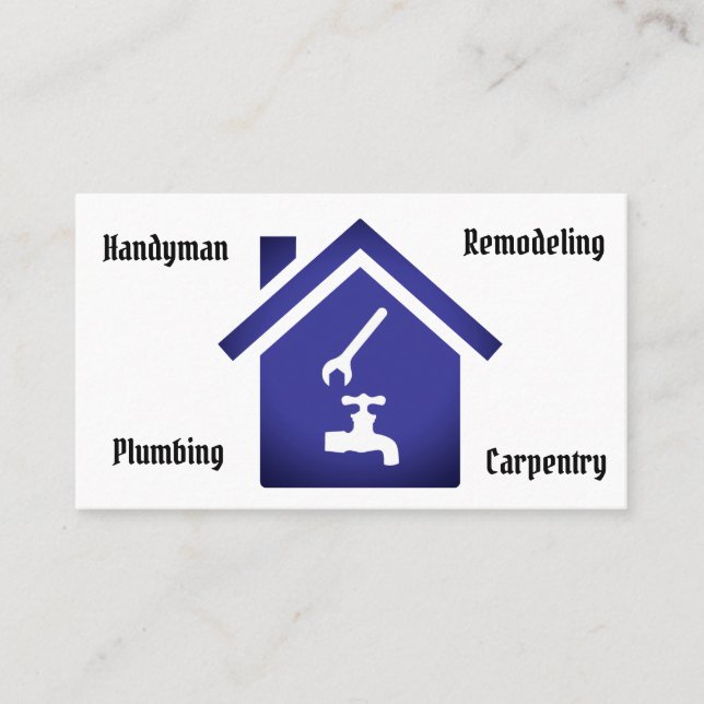 Plantilla de la tarjeta de visita del contratista (Anverso)