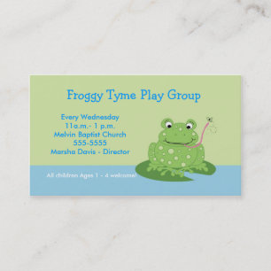 Plantilla de la tarjeta de visita del Froggy de la