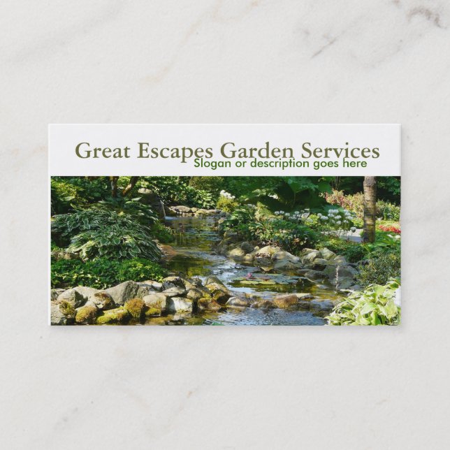 Plantilla de la tarjeta de visita del jardín del (Anverso)