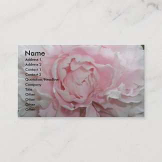 Plantilla de la tarjeta de visita del Peony
