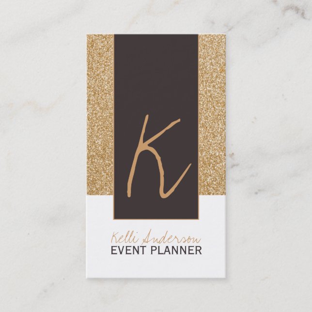 Plantilla de la tarjeta de visita del purpurina (Anverso)