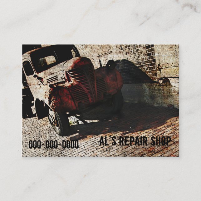 plantilla de la tarjeta de visita del taller de (Anverso)