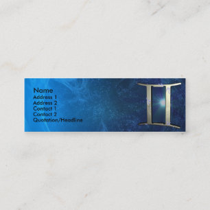 Plantilla de la tarjeta de visita del zodiaco de
