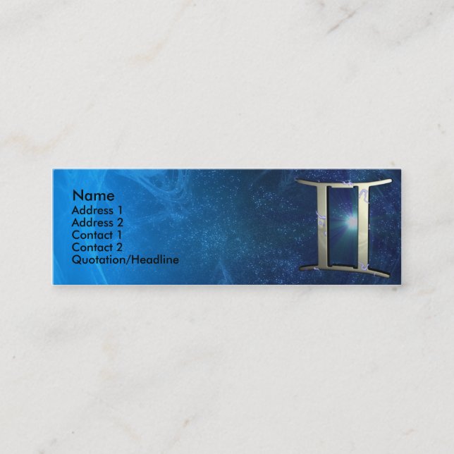 Plantilla de la tarjeta de visita del zodiaco de (Anverso)