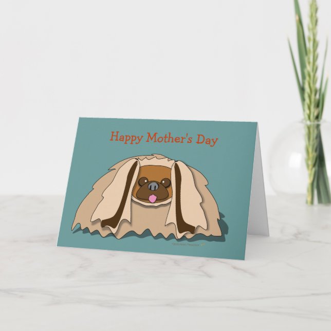 Plantilla de la tarjeta del día de madre del perro (Anverso)