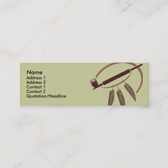 Plantilla de la tarjeta del perfil - tubo de paz (Anverso)