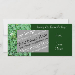 Plantilla de la tarjeta fotográfica St. Patrick's