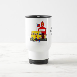 Plantilla de la taza del viaje del profesor