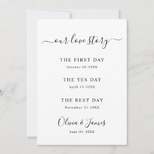 Plantilla de letrero de boda de nuestra historia d