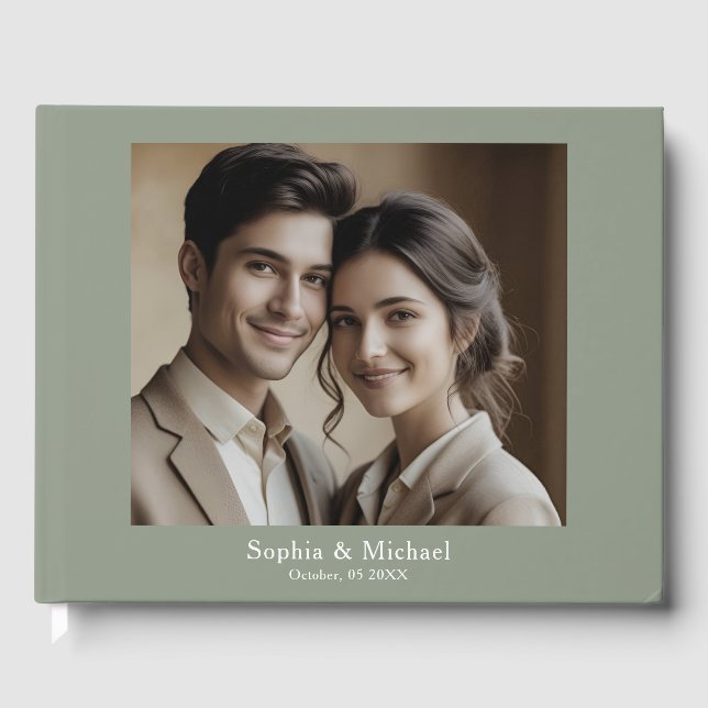 Plantilla de libro de invitados de Boda de fotogra (Anverso)