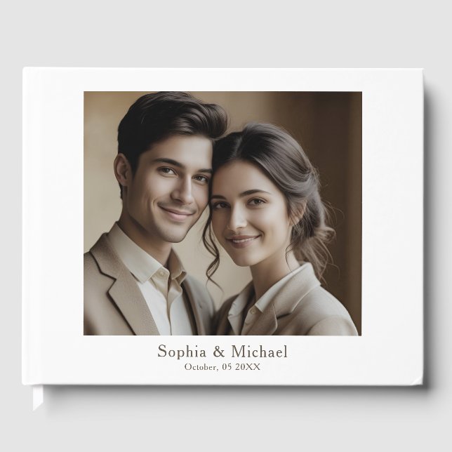 Plantilla de libro de invitados de Boda de fotogra (Anverso)