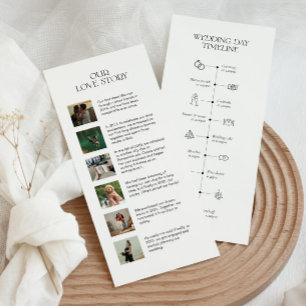 plantilla de línea de tiempo de boda con historia 