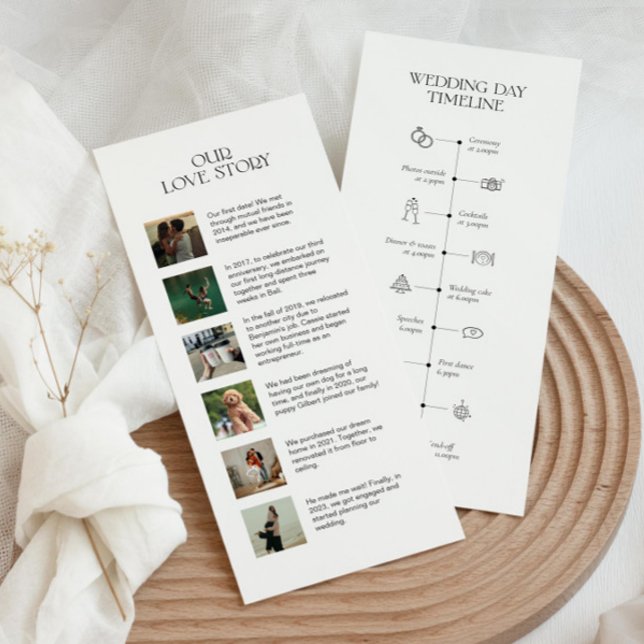 plantilla de línea de tiempo de boda con historia  (Subido por el creador)
