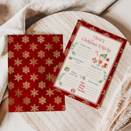 Plantilla de lista de deseos de Navidad