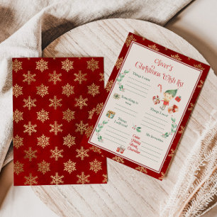 plantilla de lista de deseos de Navidad