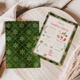 plantilla de lista de deseos de Navidad