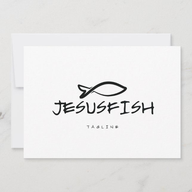 Plantilla de logotipo de Jesús FISH (Anverso)