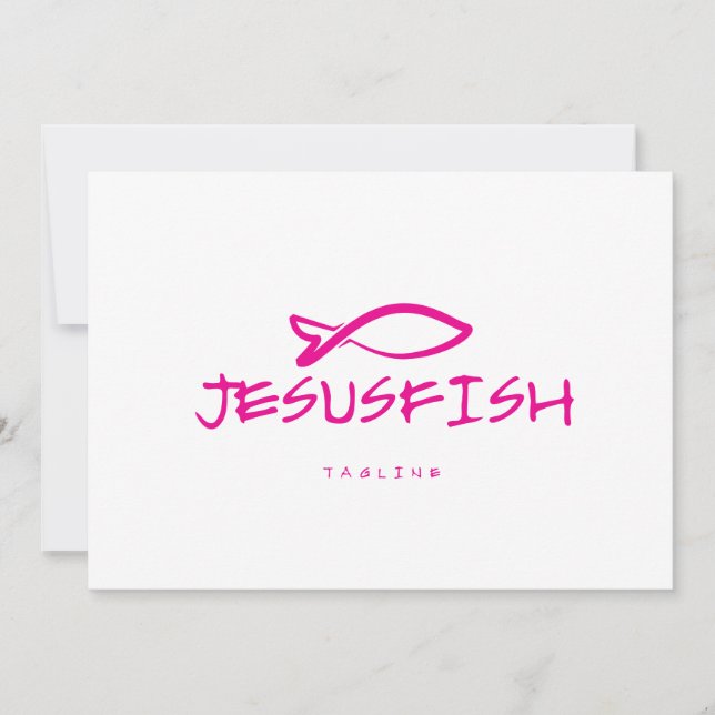plantilla de logotipo de pez de Jesús (Anverso)