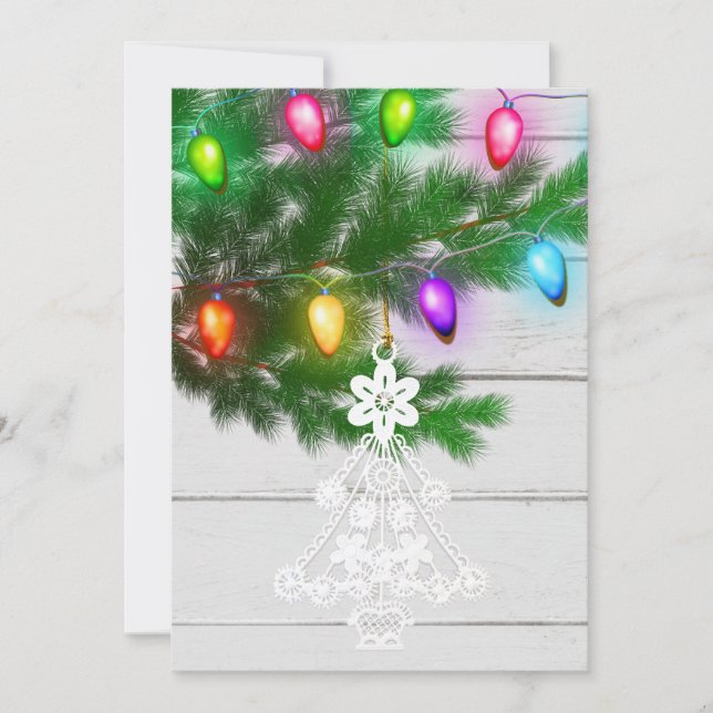 Plantilla de luces de época de adorno de árbol bla (Anverso)