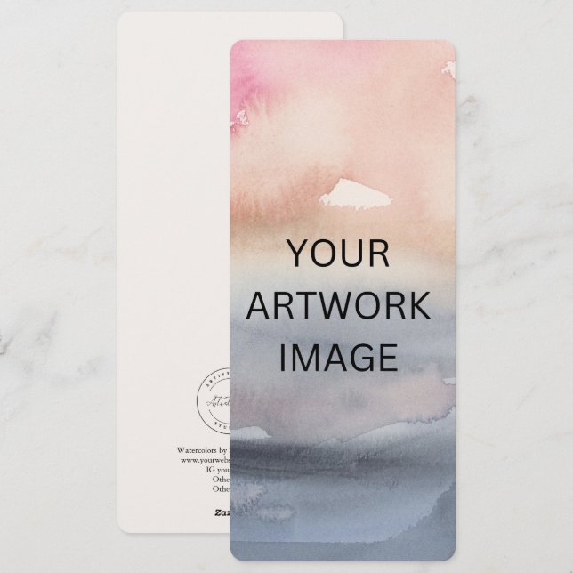 Plantilla de marcador de artista de personalizable (Anverso / Reverso)