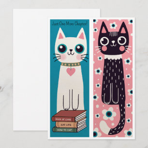 Plantilla de Marcador de Dos Gatos Adorables