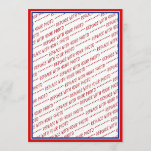 Plantilla de marco fotográfico rojo blanco y azul