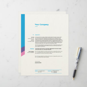 Plantilla de membrete comercial