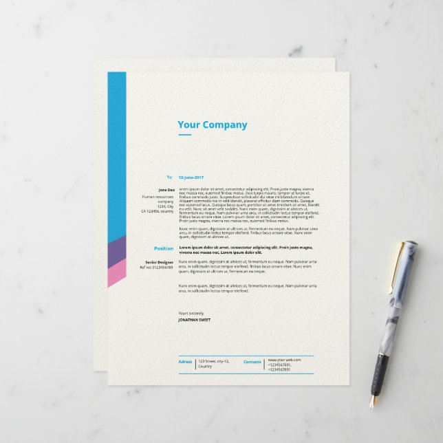 Plantilla de membrete comercial (Anverso/Reverso In Situ)