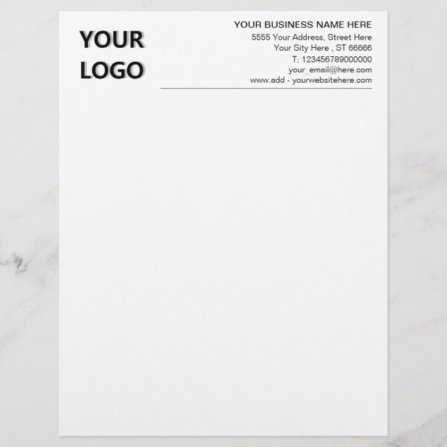 Plantilla de membrete comercial con logotipo de em (Anverso)