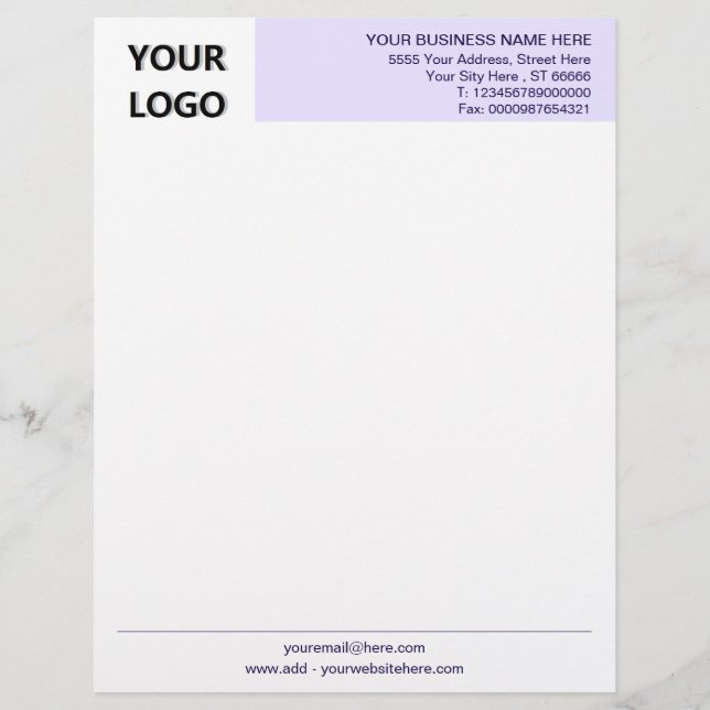 Plantilla de membrete comercial con logotipo de pe (Anverso)