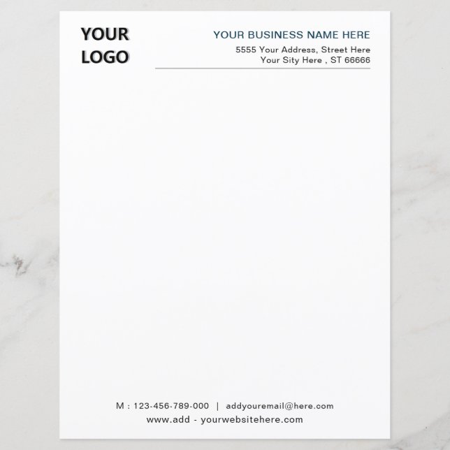 Plantilla de membrete comercial de personalizado c (Anverso)
