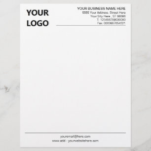 Plantilla de membrete comercial de personalizado c