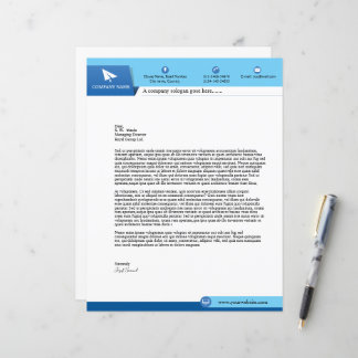 Plantilla de membrete de carta comercial