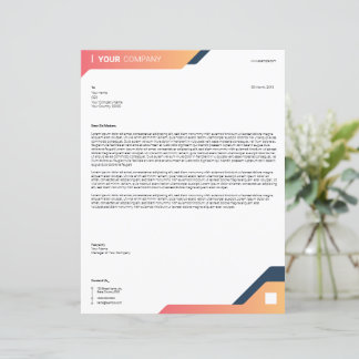 : Plantilla de membrete de carta comercial